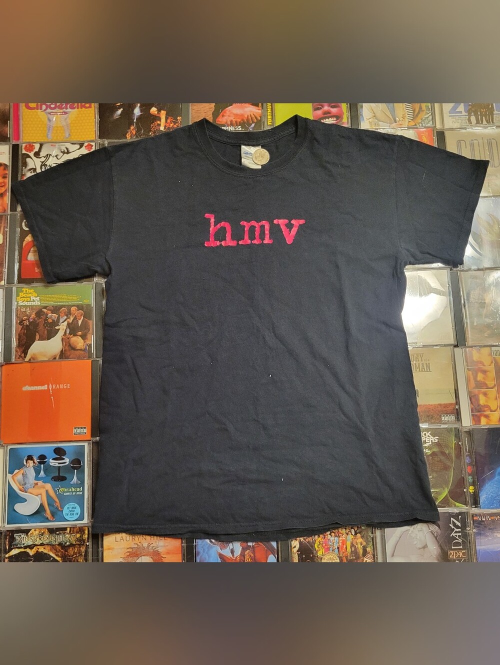 Y2k HMV Staff Shirt Double Sided